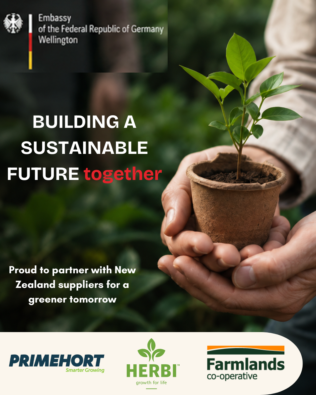 Building a Sustainable Future — NZ supplier partnership tile.