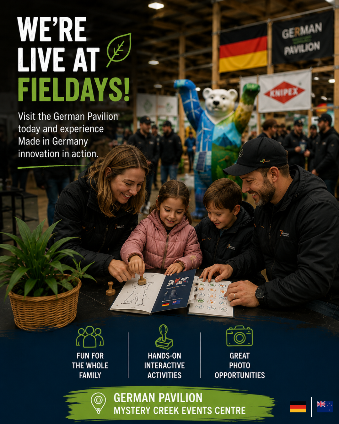Live at Fieldays — event-day social post.